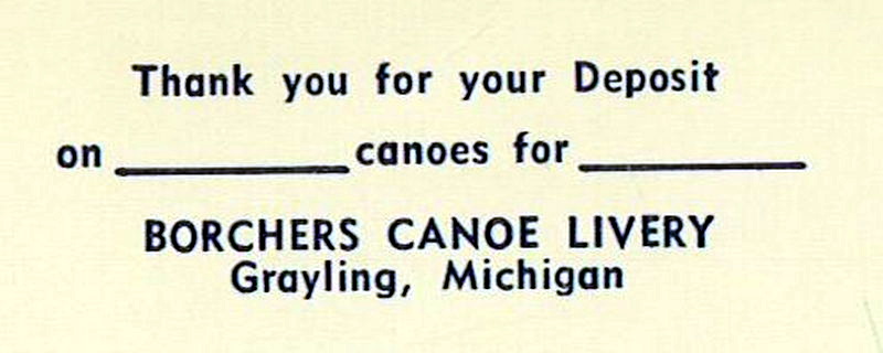 Borchers AuSable Canoe & Kayak - Vintage Postcard (newer photo)